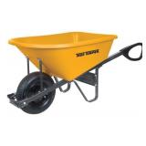 6 Cu. Ft. Poly Wheelbarrow with Total Control Hand