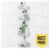 Zenna Home Aluminum Shower Pole Caddy