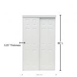 TRUporte 48 in. X 80 in. Composite White Sliding B