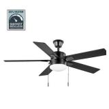 52 in. Corwin Indoor/Outdoor Matte Black LED Ceili