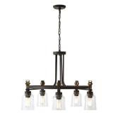 HDC 30 in. 5-Light Industrial Round Chandelier