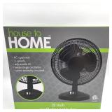 Oscillating Table Fan 12', Black, 3 Speed, Tilt
