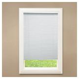 White Cordless Room Darkening Vinyl Mini Blinds wi