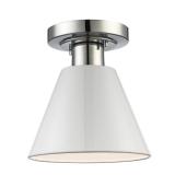 Monteaux Lighting 8 in. 1-Light Chrome Flush Mount