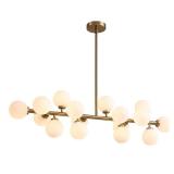 SILJOY 16-Light Brass Globe Sputnik Dining Room Ch