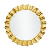 35 in. X 35 in. Round Framed Gold Starburst Wall M