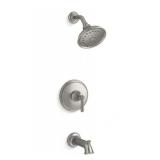 Handle 3-Spray Tub and Shower Faucet Opened Box