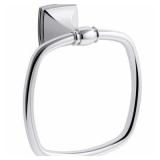 Grand Wall Mounted Towel Ring in Polished Chrome