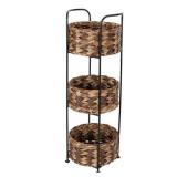 Seville Classics 3-Tier Storage Basket Tower