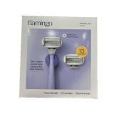 Flamingo Lilac Shave Kit  Razor Handle + 13 Cartri