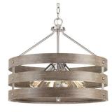 Gulliver 22 in. 4-Light Brushed Nickel Farmhouse D