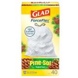 Glad 13 Gal 40ct Force Flex DS Pine-Sol OS Trash B