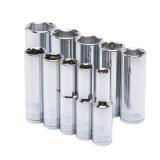 3/8 in. Drive Deep SAE Socket Set (10-Piece)