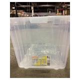 HDX Tough Tote 27 Gallon Durable Plastic Storage C