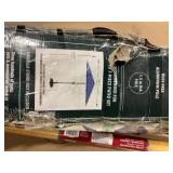 Auto Tilt Umbrella with Sky Blue Canopy - 4-Tine C