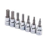 3/8 in. Drive Metric Hex Bit Socket Set (7-Piece)