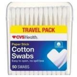CVS Health Cotton Swabs Paper Stick, 50 CT