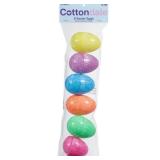 Cottondale White Splatter Easter Eggs, 6 Ct