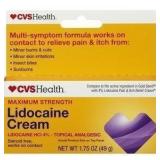 CVS Health Maximum Strength Lidocaine Cream, 1.75