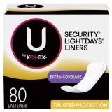 U by Kotex Clean & Secure Panty Liners, Extra Cove