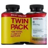 CVS Health Vitamin C, 500 MG Tablets, Twin Pack, 5