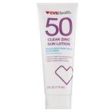 CVS Health Clear Zinc Broad Spectrum Sun Lotion SP