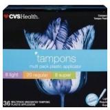 CVS Health Tampons Multi-Pack Unscented, 34 CT