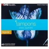 CVS Health Plastic Tampons, Regular, 36 CT