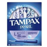 Tampax Pearl Tampons Light Absorbency with LeakGua
