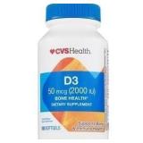 CVS Health Vitamin D3 2000IU Softgels, 100 CT