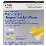 CVS Health Medicated Hemorrhoidal Wipes, 20 CT