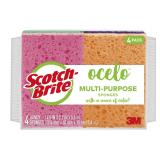 M Cleaning Sponges Assorted Colors 4-Pack