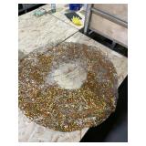 New 48-inch Gold Glitter Inflatable Donut