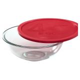 Pyrex 4-Quart Red Mixing Bowl with Lid