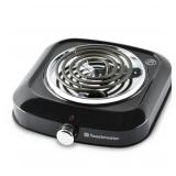 Toastmaster 1500W Black Countertop Burner