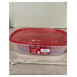 McCormick 12-Cup Clear Red Storage Container