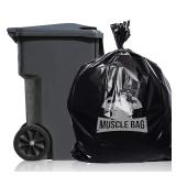 MUSCLE BAG 55 Gallon Black 1.5 Mil Trash Bags