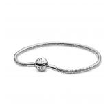 PANDORA Sterling Silver Snake Chain Charm Bracelet