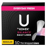 U by Kotex Balance Daily Liners Light 50 Ct.
