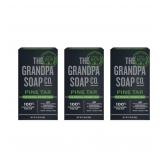 The Grandpa Soap Company Pine Tar Bar Soap 3-Pack
