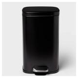 Brightroom 12L Black SS Step Trash Can