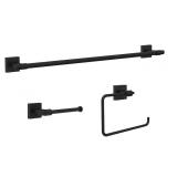 Generic 3-Pc Matte Black Bath Set