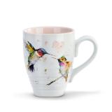 DEMDACO Lovebirds Watercolor Pink 16oz Mug