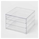 Brightroom All Purpose 3 Drawer Clear Storage