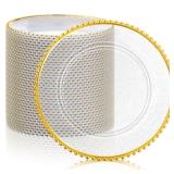 Hoolerry 13 Rose Gold Charger Plates