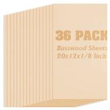 Mtalluste Basswood Sheets 20x12x18in