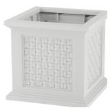 Pure Garden 14.65 Square Planter Box White