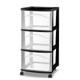 Brightroom Black 3-Drawer Storage Cart