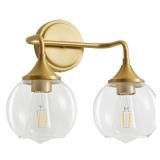 1in 2-Light Gold Vanity Light