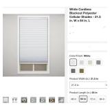 Cordless Blackout Cell Shades 21.5x64